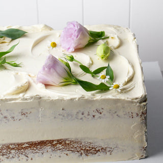floral sheet cake