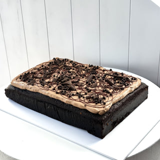 double chocolate sheet cake