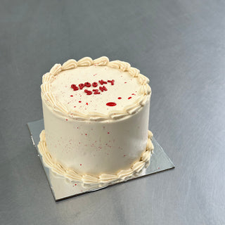 blood splatter mini cake