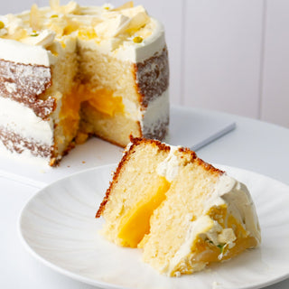 slice of lemon meringue classic cake